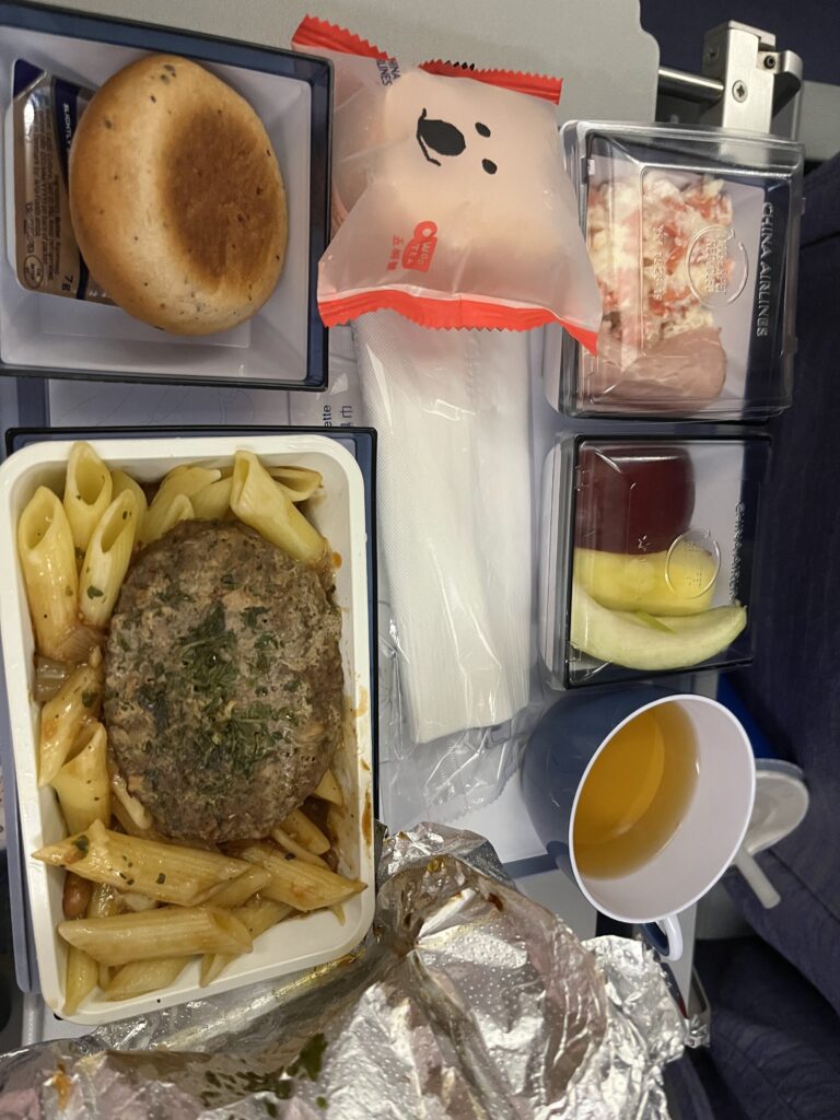 China Airlines beef pasta