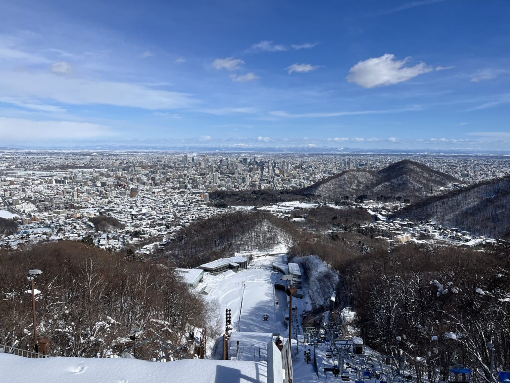 Mt. Okura Ski Jump Stadium View from top of Lift