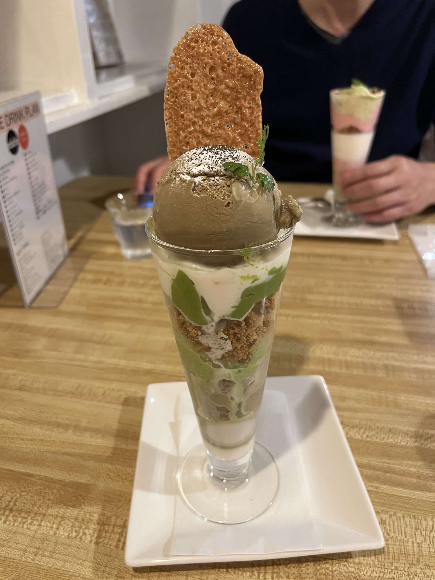 Sinner Houjicha and Matcha Parfait