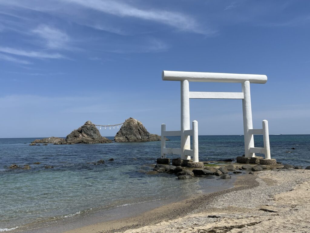 Sakurai Shrine Futamigaura Torii and Couple Stones