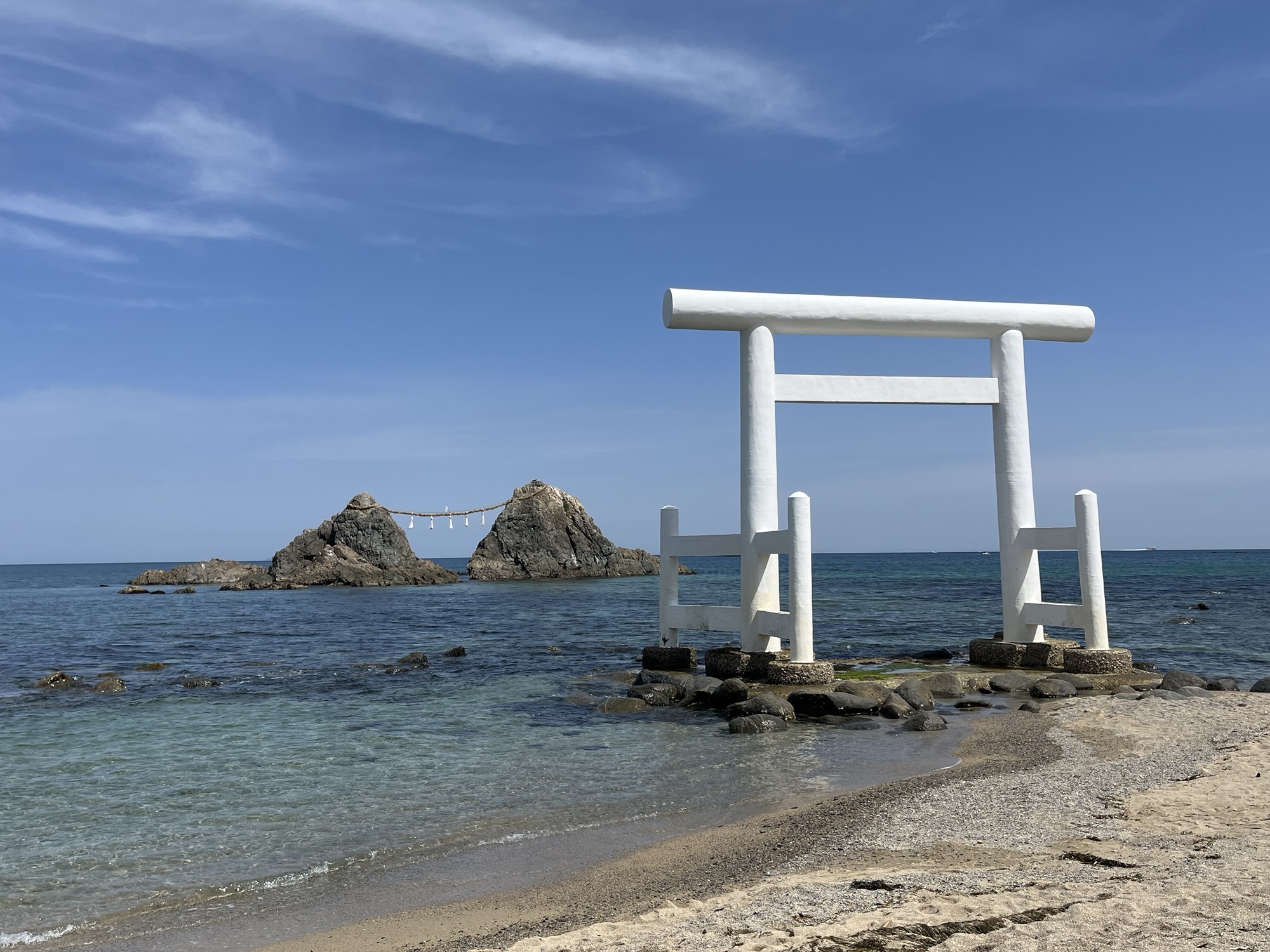 Sakurai Shrine Futamigaura Torii and Couple Stones