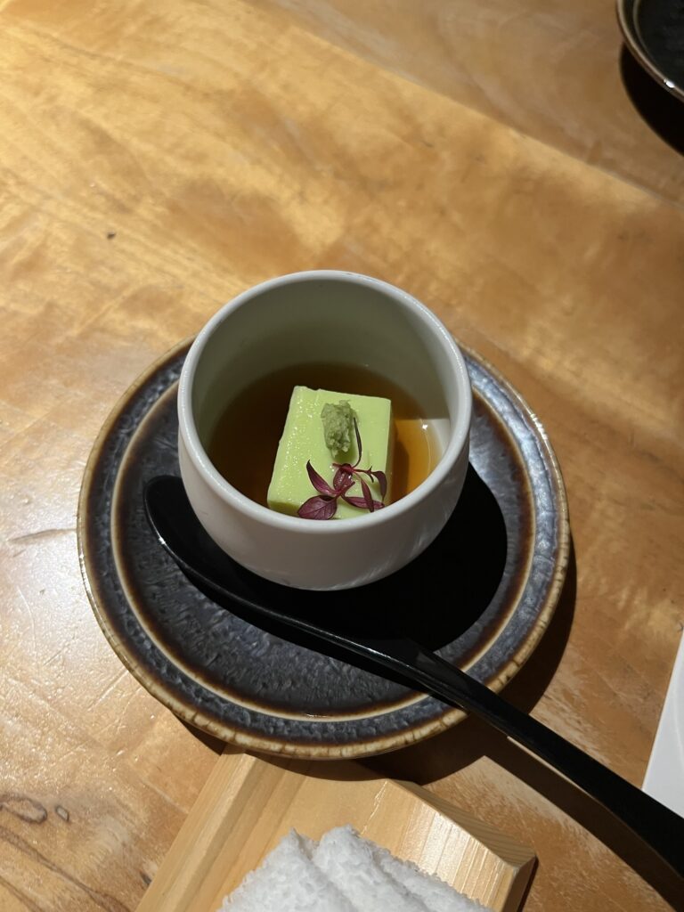 Beef sushi Restaurant KINTAN edamame tofu