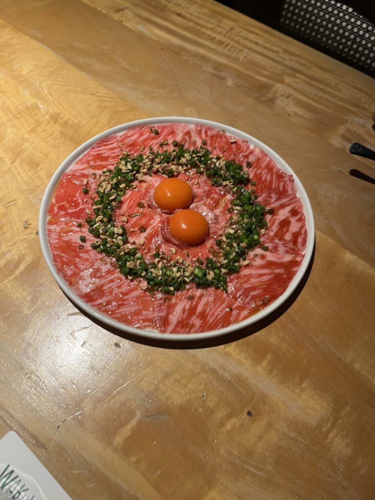 Beef sushi Restaurant KINTAN yukkhoe