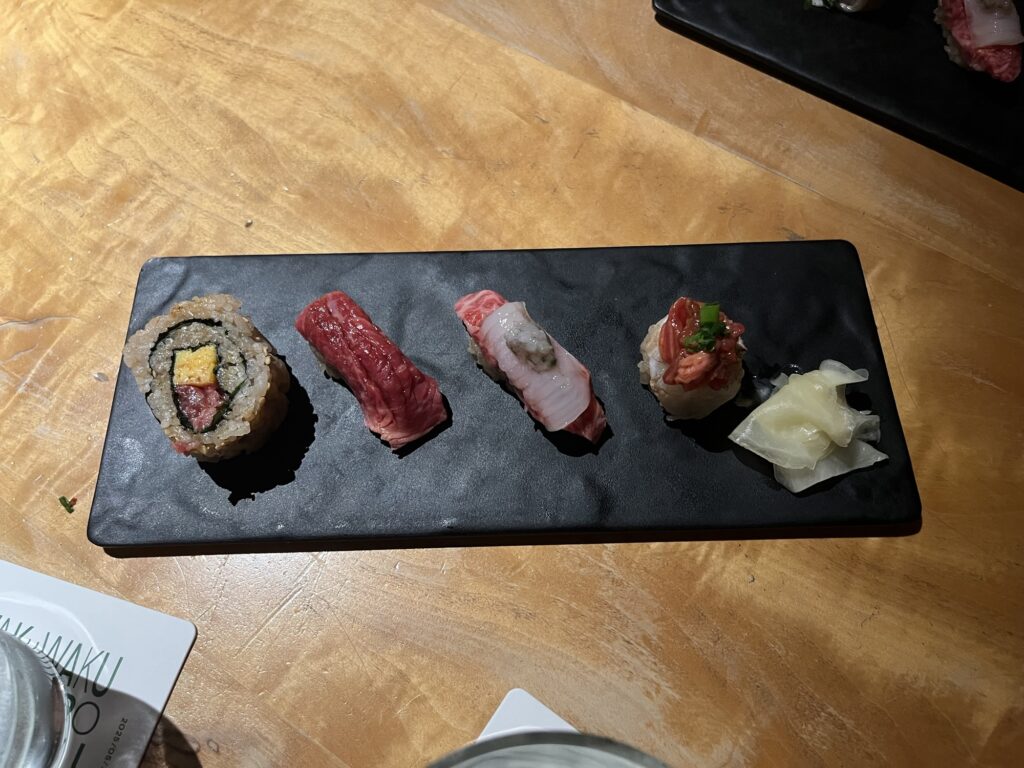 Beef sushi Restaurant KINTAN beef sushi
