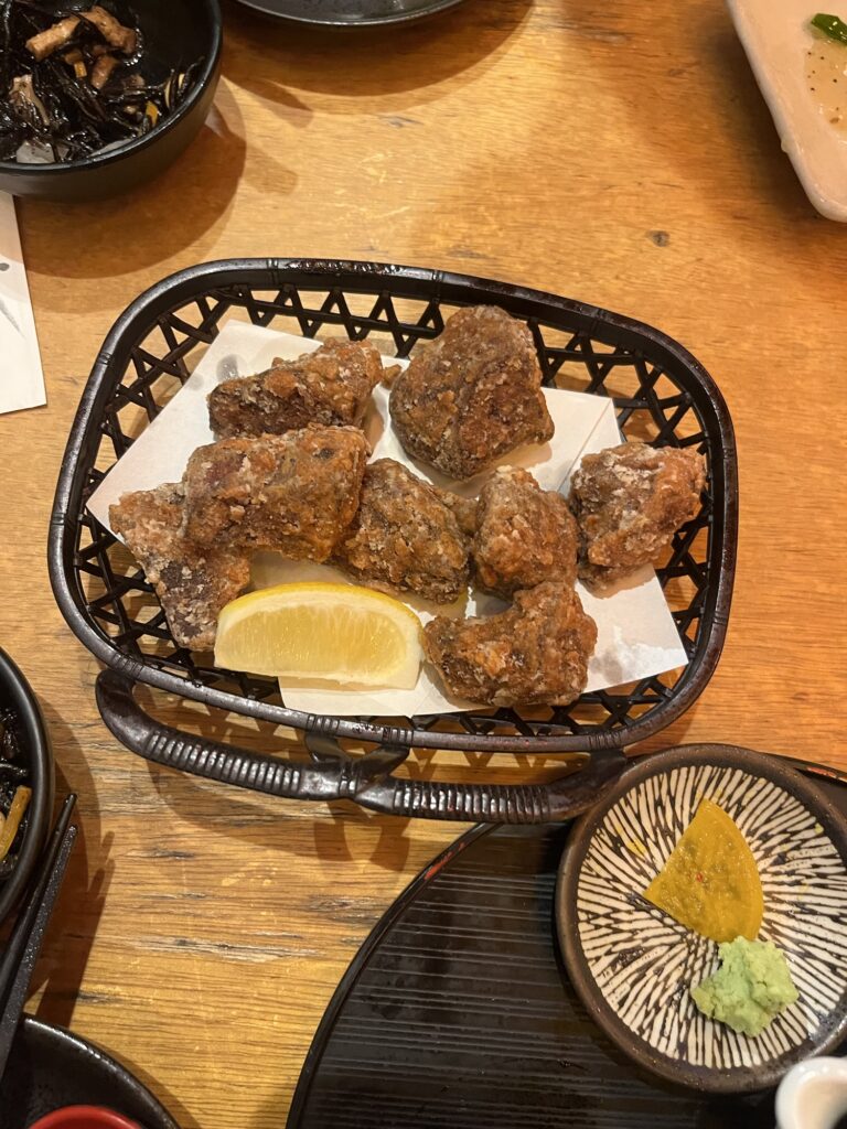 Oyster and Japanese Wagyu "Shinagawa Shoten" beef tongue karaage
