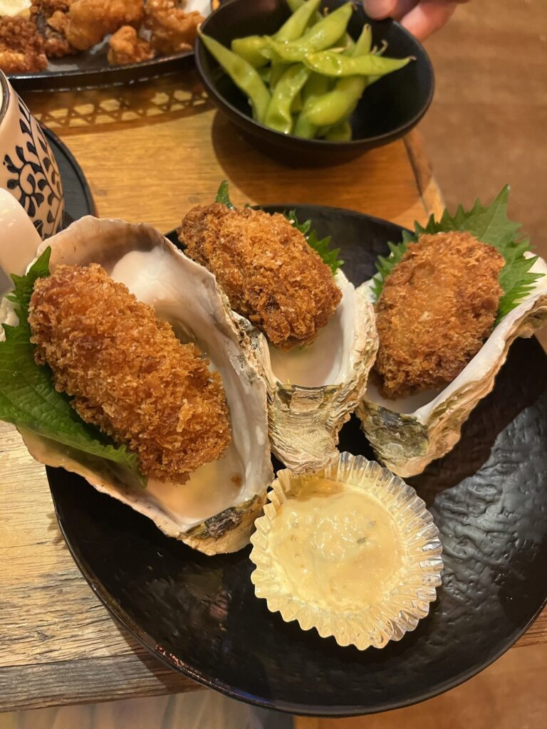 Oyster and Japanese Wagyu "Shinagawa Shoten" fried oysters